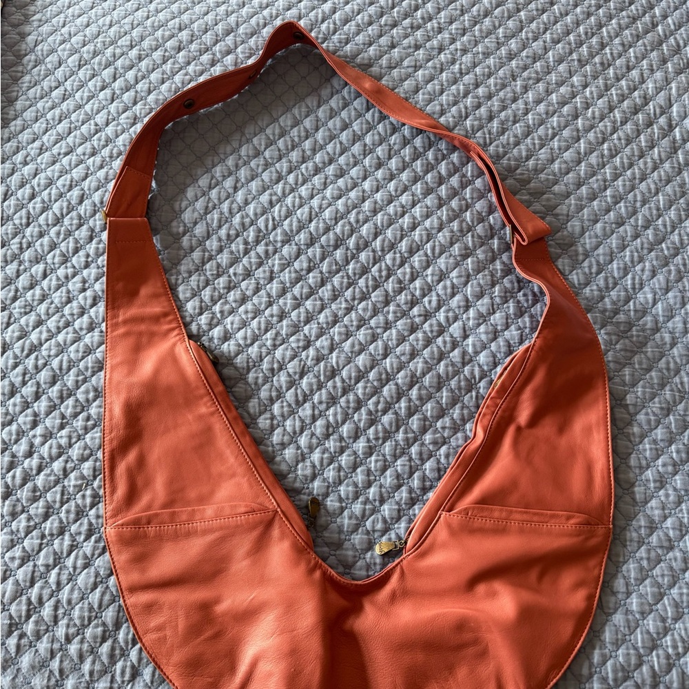 Pink Crossbody Bag with Soft Material and Slouchy Design